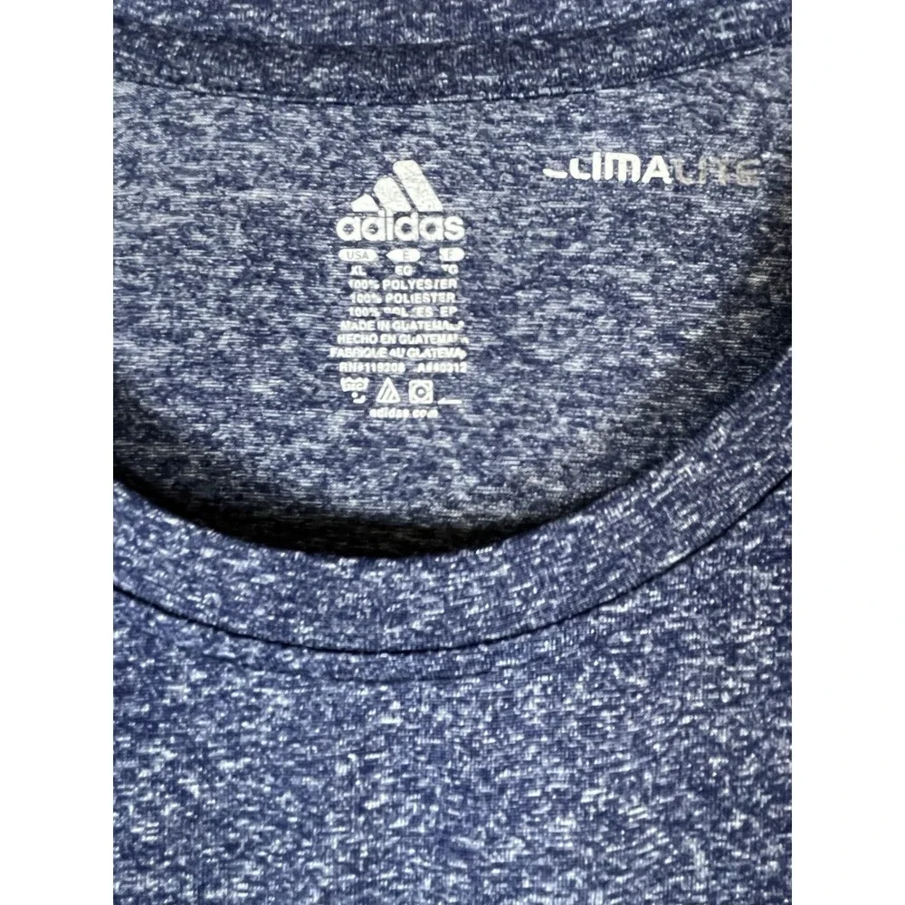 ADIDAS Sz XL Michigan Wolverines Men's Shirt Navy Blue Climalite LS Hail Victors